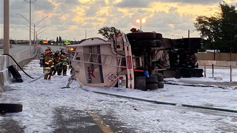 Early Morning Crash Involving Fuel Truck Closes Portion Of I 95 In