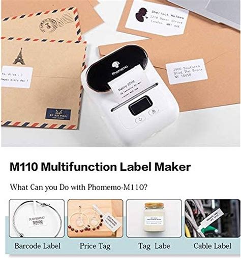 PHOMEMO M110 Portable Thermal Label Printer Bluetooth Label Maker