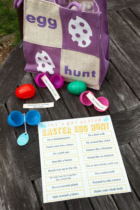 Kids Get Active Easter Egg Hunt Free Printable Activity For The