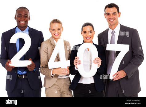 group of business people holding numbers Stock Photo - Alamy