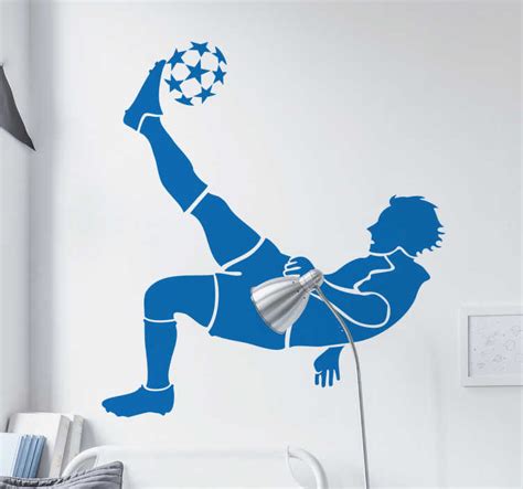 Football Player Kicking a Ball Wall Sticker - TenStickers