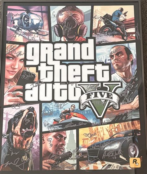 GTA 5 poster signed by rockstar game devs : r/GrandTheftAutoV