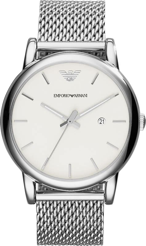 Emporio Armani Herren Armbanduhr XL Analog Quarz Edelstahl AR1812