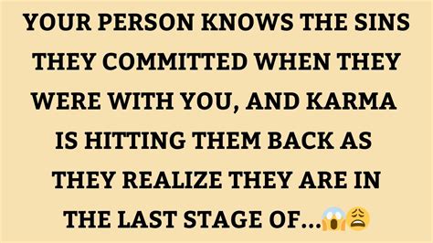 😱😰your Person Knows The Sins They Committed When They Were With You