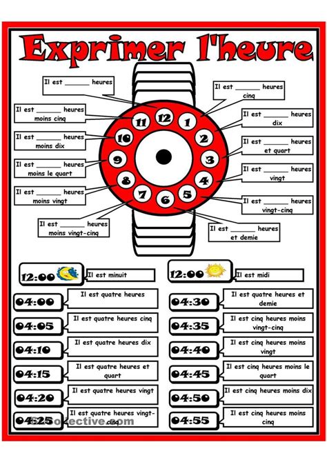 exprimer l heure Fle Apprendre l heure Fiches pédagogiques