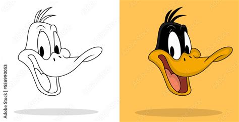 Daffy Duck is an animated cartoon character,vector illustration. Stock ...