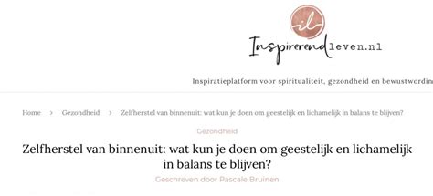 Artikel Op Inspirerend Leven Nl Pascale Bruinen