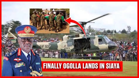 Breaking Tears As Gen Francis Ogolla S Body Lands In Siaya With Kdf