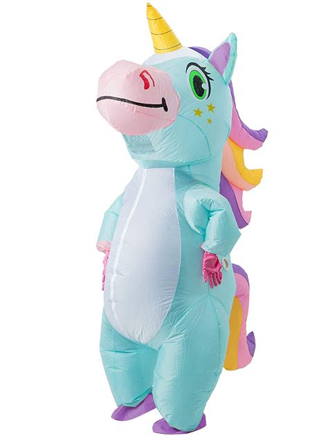 Adult's Blue Unicorn Inflatable Costume