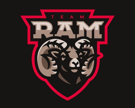 Angry Ram Logo Chasing Human