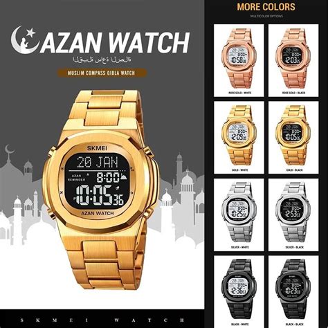 Luxury Digital Men Watches Countdown Clock Reloj Waterproof Hijri