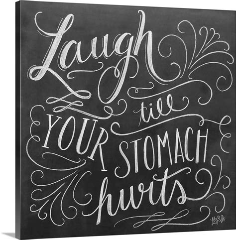 Laugh Till Your Stomach Hurts Handlettering Wall Art Canvas Prints Framed Prints Wall Peels