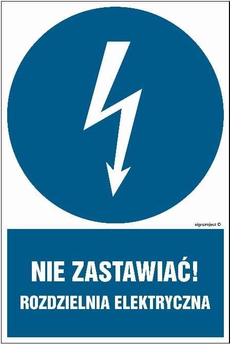 Libres Polska Sp He021 Nie Zastawiać Rozdzielnia Elektryczna 20x30 Cm