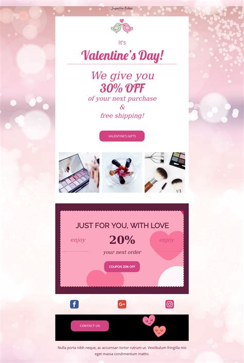 Email Newsletter Template For Valentines Day