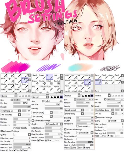 Paint Tool Sai 2 Advanced Brush Settings Plewidget