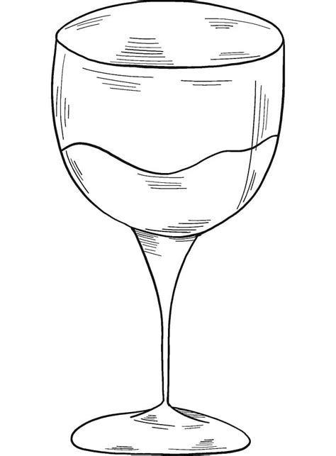 Dibujo De Copa De Vino Tinto Para Colorear Ultra Coloring Pages Images