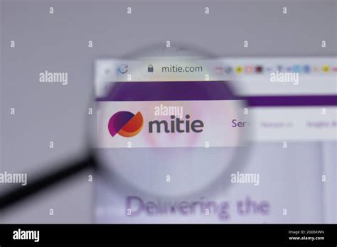 Los Angeles, California, USA - 1 June 2021: Mitie logo or icon on website page, Illustrative ...