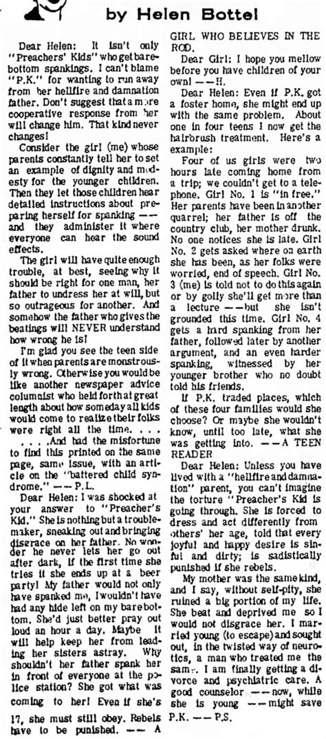 Fathers spankings of girls HELEN Q & A - Newspapers.com™