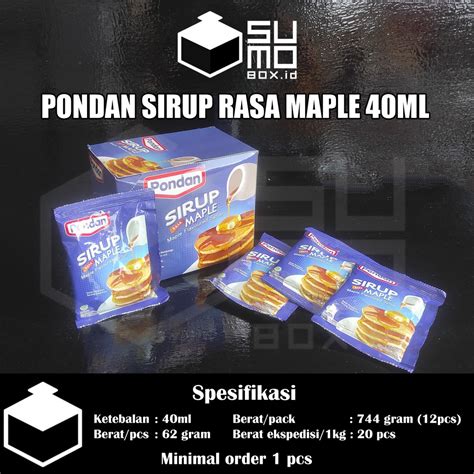 Jual Pondan Sirup Maple 40ml Maple Syrup 40 Ml Shopee Indonesia