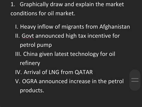 Solved Graphically Draw And Explain The Market Conditions Chegg