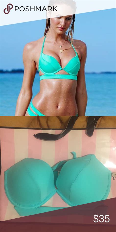 Vs Hottie Halter Bikini Top Victoria S Secret Mint Seafoam Bikini Top