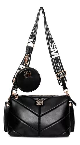 Bolsa Feminina Steve Madden Bambel Acabamento Em N Quel Cor Preta