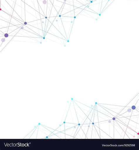 Molecule And Communication With Connected Dots Vector Image Color