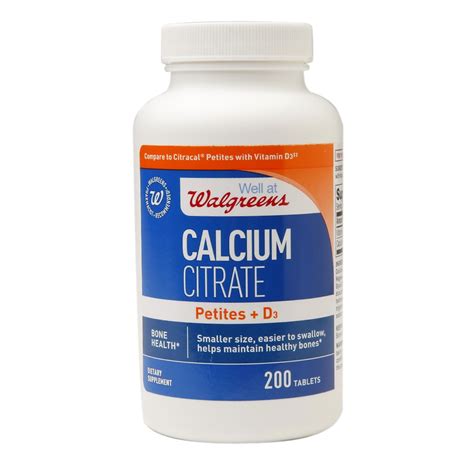 Walgreens Calcium Citrate Petites D3 Tablets Walgreens