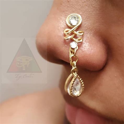 Imani Swarovski Crystal Nose Cuff Original Design Gold Nose Cuff Nose