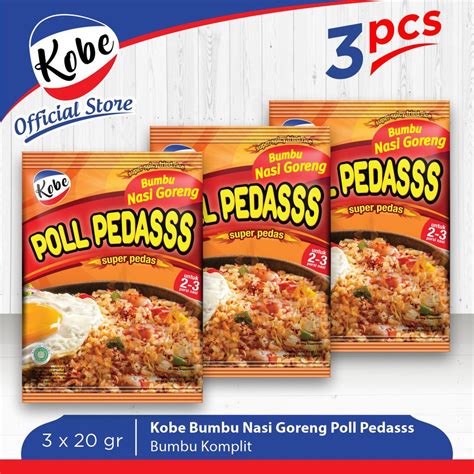 Jual Kobe Bumbu Nasi Goreng Poll Pedas Gr Pcs Shopee Indonesia