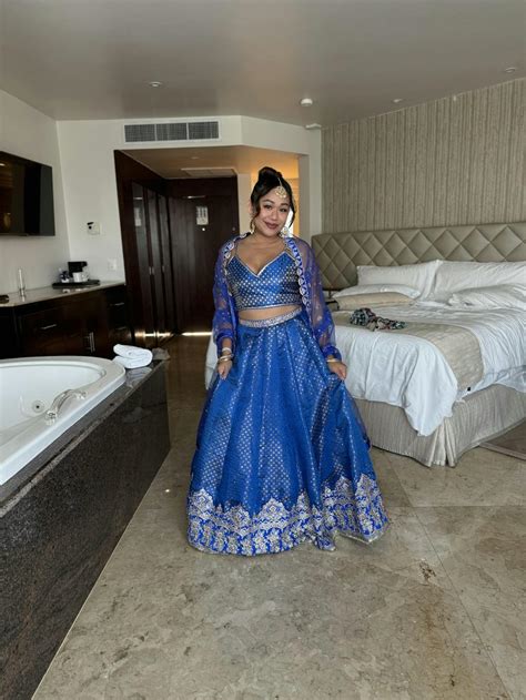 Blue Embroidered Brocade Lehenga – Lashkaraa