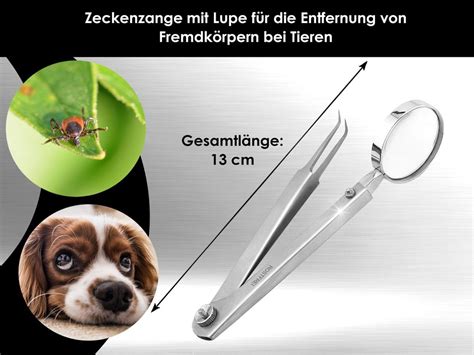 Zeckenpinzette mit Lupe Pinzette für Hunde 13 Kaufland de