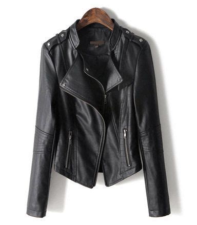 Women Leather Jacket Fashion Punk PU Leather Black by Wowcosplay ...