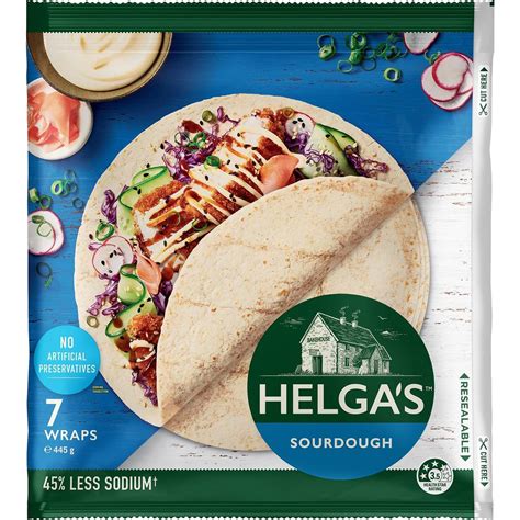 Helgas Sourdough Wraps 7 Pack Woolworths