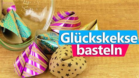 DIY Glückskekse aus Papier basteln Super einfach schnell für