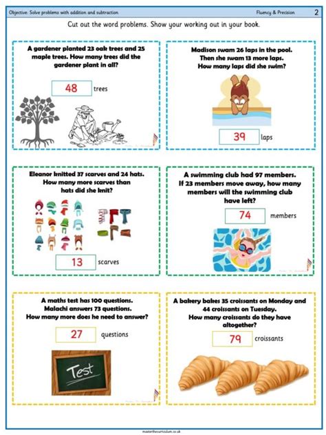 Solve Problems With Addition And Subtraction Master The Curriculum