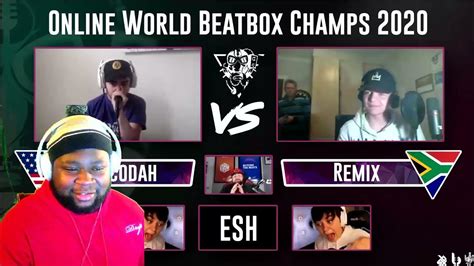 Reaction Vocodah Vs Remix Online World Beatbox Championship Solo