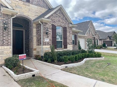 Landscape Edging Stone Install Double Layer - Katy, Houston, TX