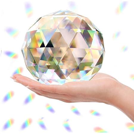 Amazon Clear Crystal Suncatcher Ball Prism Glass Sphere Faceted