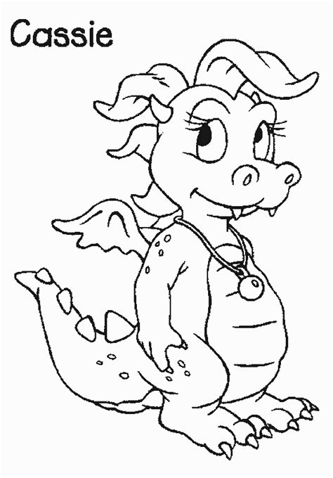 Coloring Pages Cassie Dragon Coloring Pages