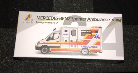 全新 TINY 微影 合金車仔 34 香港消防處 HKFSD 平治 Mercedes Benz Sprinter 救護車