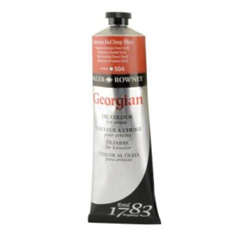 Daler Rowney Georgian Oil Paint Ml Cadmium Red Deep