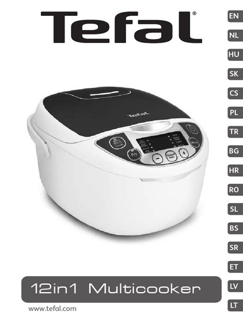 Tefal Rk705138 12in1 Multicooker Rice Cooker Pdf