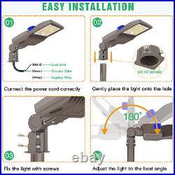 W Led Parking Lot Light Dusk To Dawn Outdoor Ip Street Shoebox