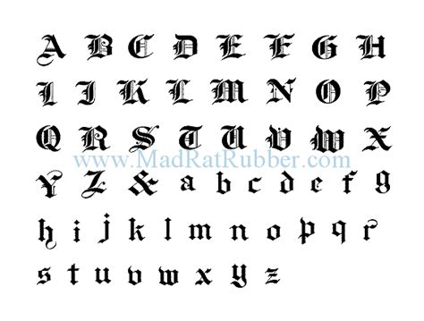 V22 Old English Alphabet | madratrubber