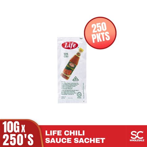 Life Chili Tomato Sauce Sachet Sos Cili Tomato Paket 10g X 250 S