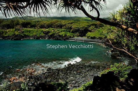 "Honokalani Black Sand Beach, Maui" by Stephen Vecchiotti | Redbubble