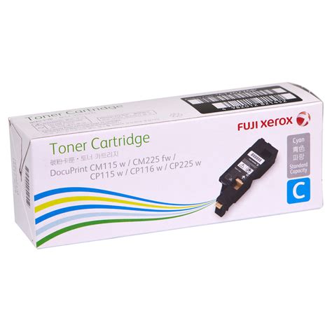 Genuine Fuji Xerox Docuprint Cp225w Ct202268 Cyan Toner Cartridge 700 Prints