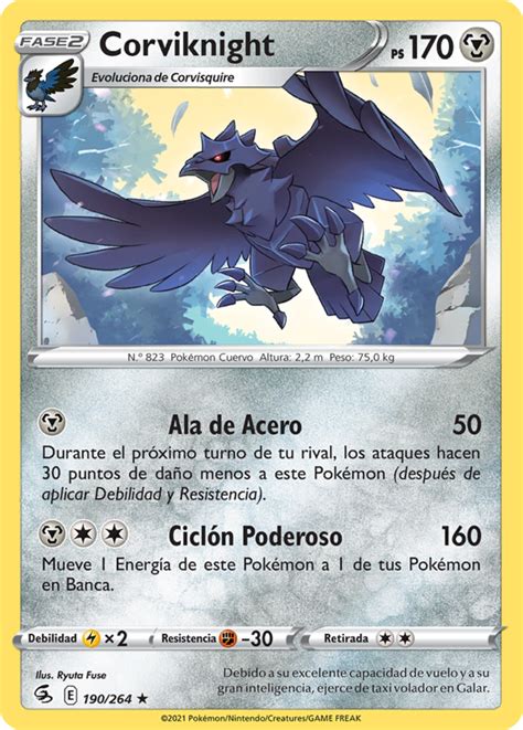 Corviknight Golpe Fusión Tcg Wikidex La Enciclopedia Pokémon