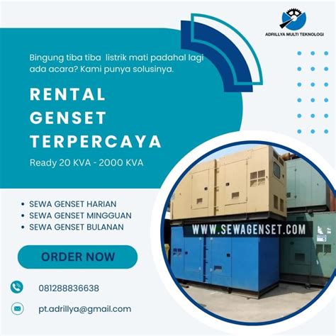 Sewa Genset Kuningan Terbaik Pt Adrillya Solusi Teknologi